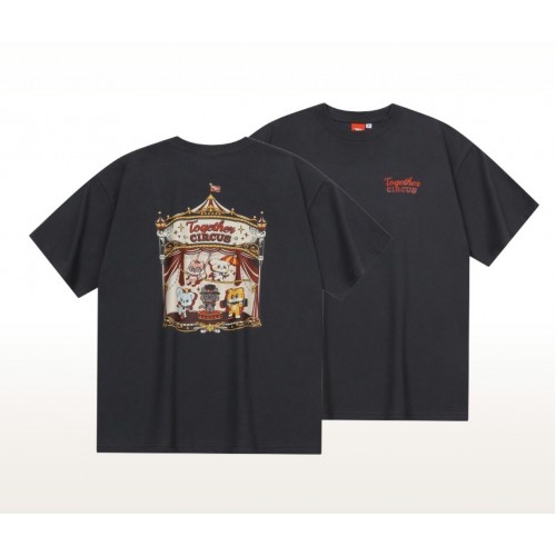 Animal Friends T-Shirt - Circus Edition - Charcoal Animal Friends T-Shirt - Circus Edition - Charcoal